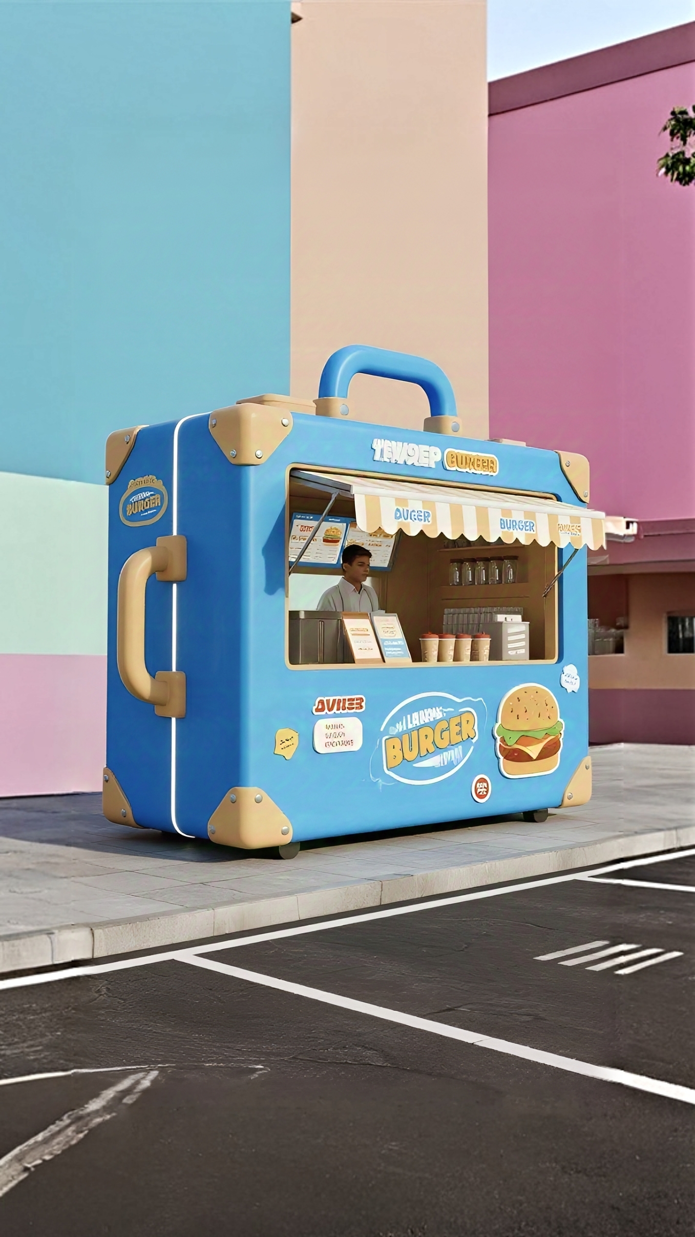 Luggage Style Mobile Food Stal - đánh giá và giá Coffee Equipment Service