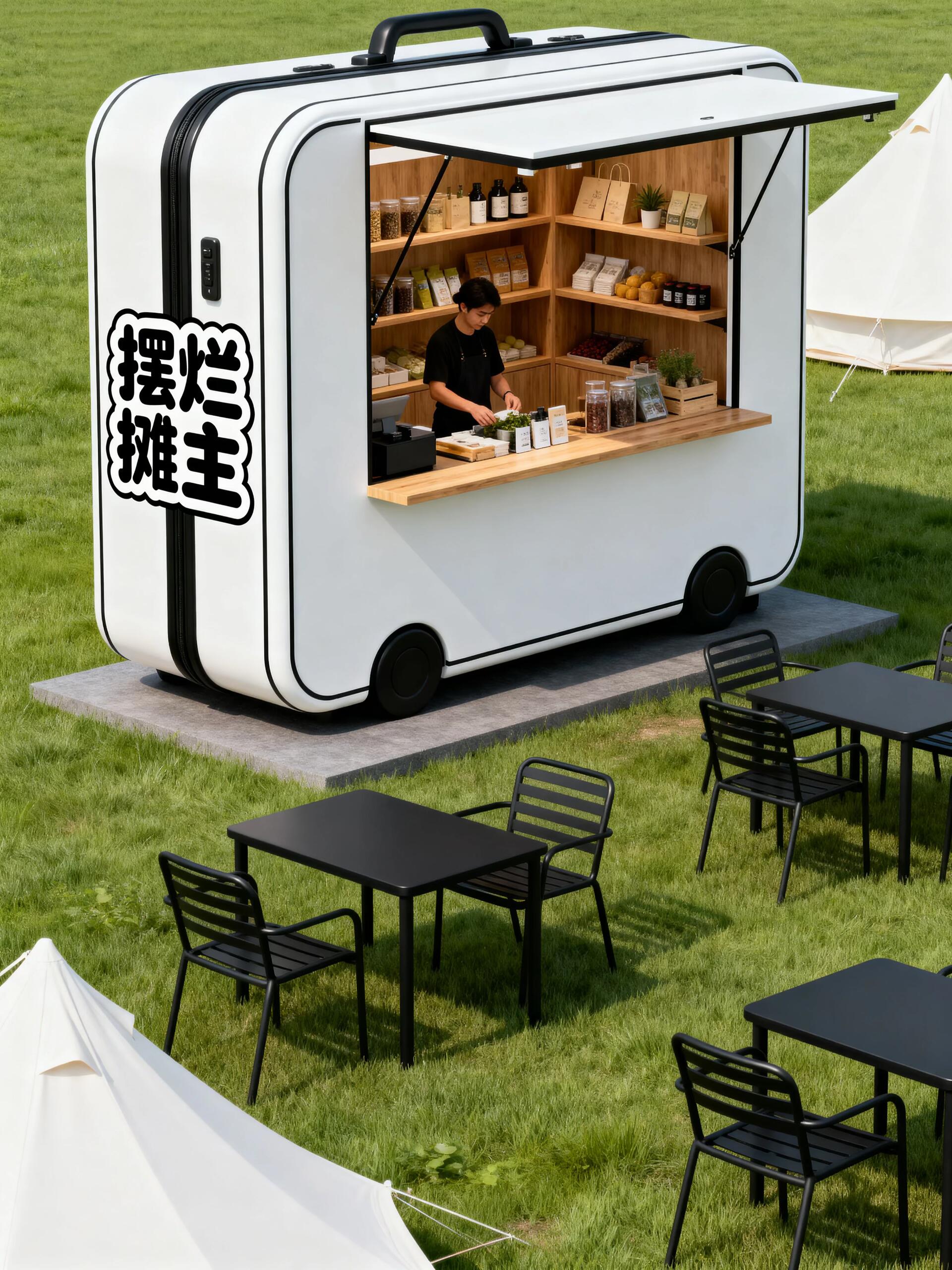 Luggage Style Mobile Food Stal - đánh giá và giá Coffee Equipment Service