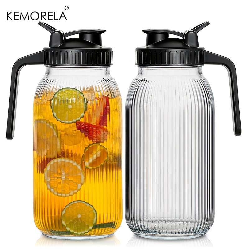 2PCS Glass Mason Jar Pitcher L - đánh giá và giá Bean Hopper Lid