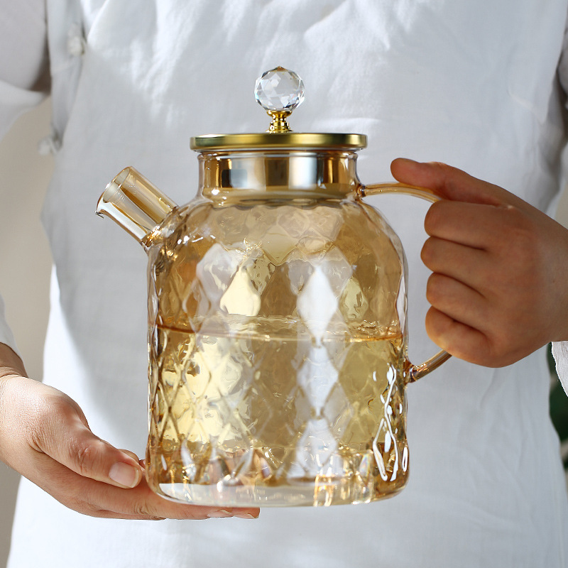 Glass Tea Kettle With Bamboo L - đánh giá và giá Bean Hopper Lid